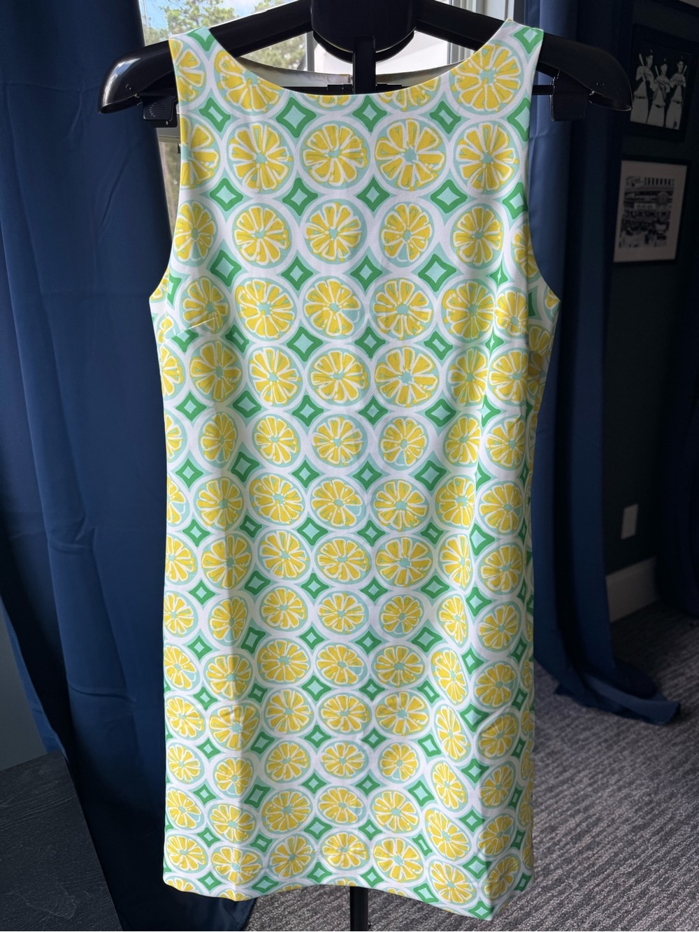 Sail To Sable Lemon Print Sleeveless Mini Dress Size Small